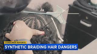 Consumer Reports Investigation Synthetic braiding hair danger [upl. by Martz691]