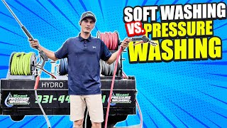 Soft Washing Vs Pressure Washing [upl. by Nnasor660]