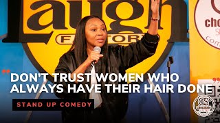 Don’t Trust Women Who Always Have Their Hair Done  Comedian Amberia Allen  chocolatesundaes [upl. by Ainesell703]