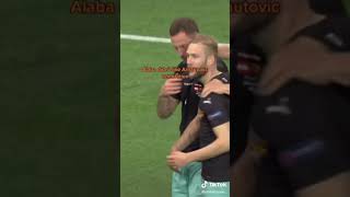 Alaba Responded To Arnautovic Celebration Austria 3  1 North Macedonia Euro 2020 moments Shorts [upl. by Pfaff863]