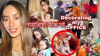 মোৰ Office decorate কৰিলোProductive Vlog Life after moving to GUWAHATIASSAM New Assamese Vlog [upl. by Eanram]