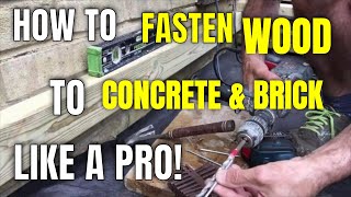 HOW TO FASTEN WOOD TO CONCRETEBRICK  LIKE A PRO [upl. by Oletta62]