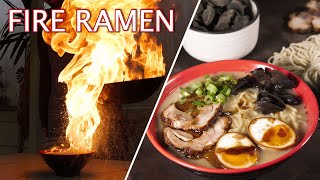 Tonkotsu Ramen from scratch  and I set it on FIRE [upl. by Ragnar628]