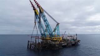 The decommissioning campaign of the Miller platform  Saipem 7000 [upl. by Hotze]