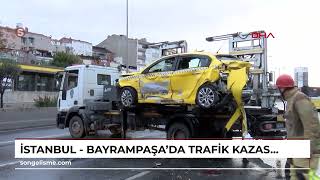 İstanbul  Bayrampaşada trafik kazası 2 ağır yaralı [upl. by Ellivro]