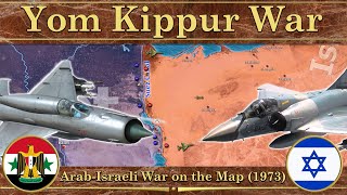 Yom Kippur War ⚔️ ArabIsraeli War on the Map 1973 [upl. by Yellek]