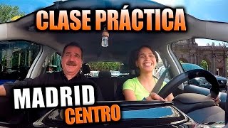 Autoescuela Lara clase práctica por el centro de Madrid [upl. by Yekim]