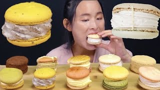 간식먹방 달콤쫀득한 여러가지 뚱카롱 먹방 Macaron Mukbang [upl. by Anallise]