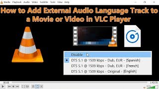 How to Add External Audio Language Track to a Video or Movie in VLC Player [upl. by Flam899]