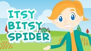 Itsy Bitsy Spider • Nursery Rhymes Song with Lyrics • Animated Cartoon for Kids [upl. by Ferrick]