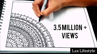 Art Therapy Series  1  Relaxing Mandala Art  laxlifestyle ❤ [upl. by Ashlen571]