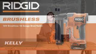 RIDGID 18V Brad Nailer – R09891B [upl. by Cnut]