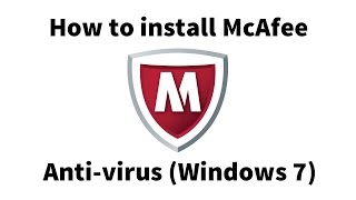 How to install McAfee antivirus  Windows 7 StudentFaculty [upl. by Burgwell]