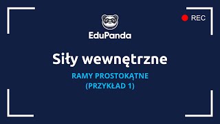 Siły wewnętrzne  ramy prostokątne  przykład 1 [upl. by Nadnerb]