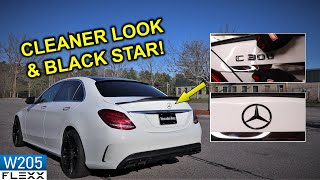 How to debadge and install BLACK STAR Mercedes Trunk Emblem [upl. by Enelkcaj725]