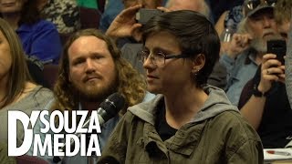 DSouza spars with student over quotwhite privilegequot [upl. by Attwood]