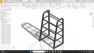 How to Design a RackLadder Using Frame Generator in Autodesk Inventor  StepbyStep Tutorial [upl. by Betteanne38]