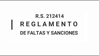 REGLAMENTO DE FALTAS Y SANCIONES DEL MAGISTERIO [upl. by Raquela]