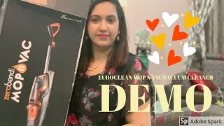 Euroclean Zerobend MopNVac Demo mop n vac demoeuroclean mop n vac demoUma reddys vlog [upl. by Attevroc]