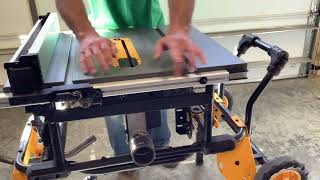 How to store the fence on DeWalt Table Saw [upl. by Zuliram13]