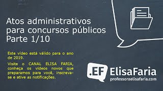 ATOS ADMINISTRATIVOS COM A PROFESSORA ELISA FARIA 110 [upl. by Zeculon]