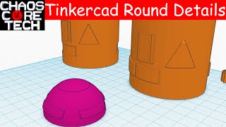 Putting Details on Curved Objects in Tinkercad [upl. by Dlonyer]