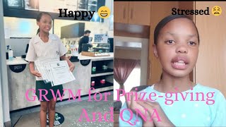 GRWM for Prizegiving short and special QNA added [upl. by Nauqal]