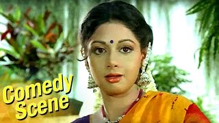 Sri Devi Funny Market Scene  Comedy Scene  Main Tera Dushman  Hindi Film [upl. by Anyahs]