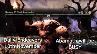 Abamath will be BUSY  Daily Endeavors Walkthrough  ESO 10th November [upl. by Fiorenze]