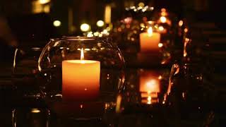 Flickering Candles Burning  Autumn Sleep amp Reading Ambience amp Sound [upl. by Yatnahc]