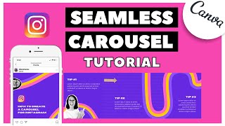 How to create a seamless INSTAGRAM CAROUSEL with canva [upl. by Darice]