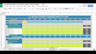 The BUSINESS SPREADSHEET TEMPLATE for SelfEmployed Accounting amp Taxes ampLLCs [upl. by Nylarat795]