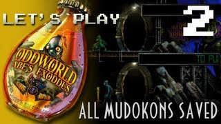 Lets Play Oddworld Abes Exoddus All 300 Mudokons Saved Part 2  Learning the basics [upl. by Berners]