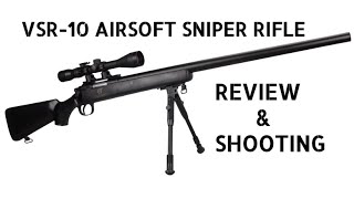 VSR10 Airsoft sniper rifle Review and Shooting [upl. by Tingey]