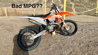 2020 KTM 250SX Better Gas Mileage MIKUNI TMX 38 [upl. by Nonnag]