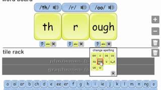 Grapheme  phoneme correspondences with the phonics teaching toolkit ough words [upl. by Issi5]