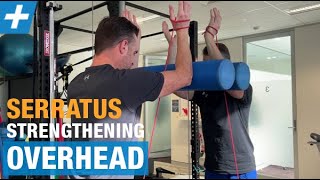 Serratus Anterior Strengthening in an Overhead Shoulder Press Movement  Tim Keeley  Physio REHAB [upl. by Lawford]