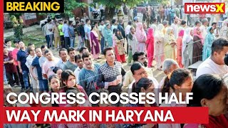 JampK Haryana Election Results Live  Congress Crosses Half Way Mark in Haryana  NewsX [upl. by Akinwahs]