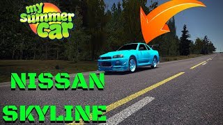 NISSAN SKYLINE R34 GTR  HOW to INSTALL  My Summer Car 89 Mod [upl. by Aihseuqal139]