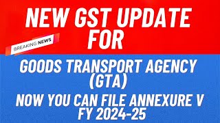 New Update for Goods Transport Agency GTA gstupdates gta updates regular [upl. by Ulda597]