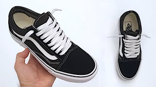 HOW TO LOOSELY LACE VANS OLD SKOOLS FOR LONG LACES [upl. by Htederem985]