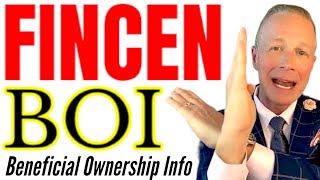 FINCEN BOI  Beneficial Ownership Information Reporting with Federal Crimes Enforcement Network [upl. by Aramoy]