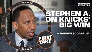 Stephen A reacts to the Knicks win vs the Lakers amp Hardens 35PT night  First Take YT Exclusive [upl. by Petua]