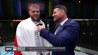 UFC Vegas 28 Marcin Tybura Octagon Interview [upl. by Aneer595]