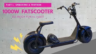 1000w fatscooter unboxing and test ride [upl. by Ilah40]