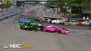 Callum Ilotts IndyCar Series Detroit Grand Prix ends after Lap 2 wreck  Motorsports on NBC [upl. by Humfrey]