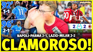 CLAMOROSO AL MARADONA 11 E 21 IN LIVE NAPOLIPARMA 21 LAZIOMILAN 22 GODO PER FONSECA [upl. by Adnaloj]