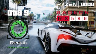 GTA 5 Redux Mod  Benchmark  RX 580  Ryzen 5 2600  Best Settings PC Gameplay [upl. by Selfridge]