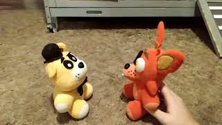 Foxy Vs Golden Freddy  FNAF plush [upl. by Joell707]