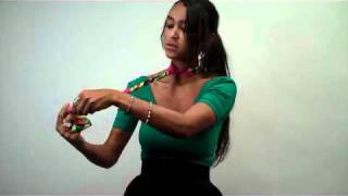 How to Tie a Scarf Rosette Neck Wrap [upl. by Aztinaj]